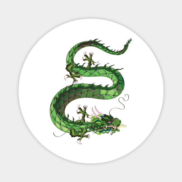 Green Dragon Magnet by nickemporium1